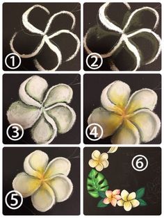 step by step instructions on how to paint a flower