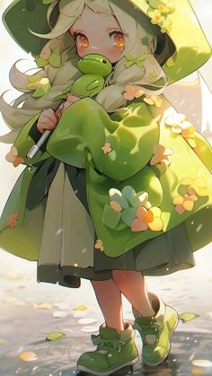 Anime Child Female, Anime Frog, Magic Wallpaper, Images Kawaii, Image Nature