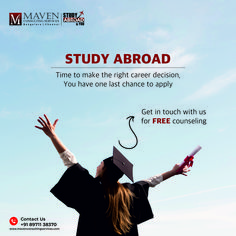 a woman in graduation cap and gown holding her arms up with the words study abroad time to make the right career decision, you have one last chance to apply