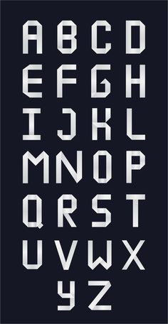 the alphabet is made up of white letters and numbers on a black background with space for text