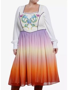 The Hunger Games: The Ballad Of Songbirds & Snakes Lucy Dress Plus Size Ombre Skirt, Plus Size Hot, Pop Culture Outfits, Culture Outfits, Songbirds And Snakes, Ballad Of Songbirds And Snakes, Fair Food, Her Universe, Tall Hoodies