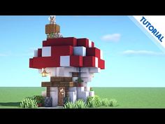 the mushroom house in minecraft is made with real - time pixeles and has a light on top