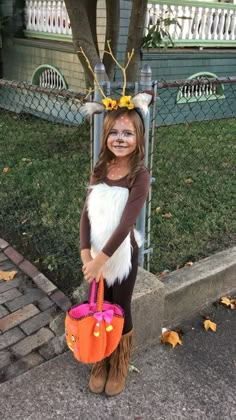 Girl Deer Costume, Deer Costume For Kids, Deer Halloween Costumes, Deer Halloween, Reindeer Costume, Deer Costume, Diy Costumes Women, Kids Costumes Girls, Kids Halloween Costumes