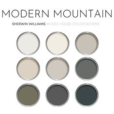 the color scheme for modern mountain shewin williams's whole - house color scheme