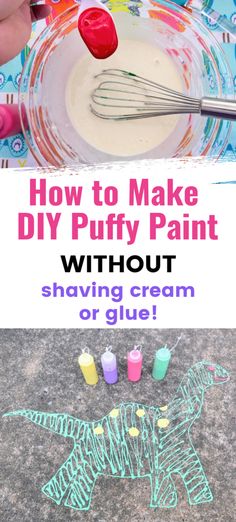 how to make diy puffy paint without shaving cream or glue