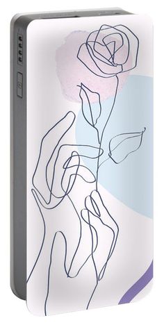 Hands With Rose Portable Battery Charger Tablet