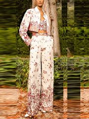 Womens Floral Suit, Floral Pantsuit, Floral Suit, Trendy Suits, Crop Bra, Crop Top Bra, Pant Suit, Business Formal, Formal Suits