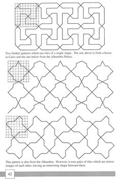 four different types of geometric designs are shown in the diagram, and each one has an individual