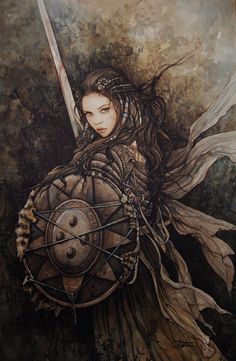 Arantza Sestayo, illustator, painter, draftsman, has worked very well for the American magazine Norma Comics in October and published a... Shield Maiden, Warrior Girl, Warrior Princess, Fantasy Warrior, Arte Fantasy, Fantasy Inspiration, Robin Hood, Medieval Fantasy, The Darkness