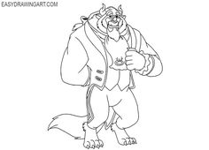 the beast from disney's beauty and the beast coloring pages for kids to print