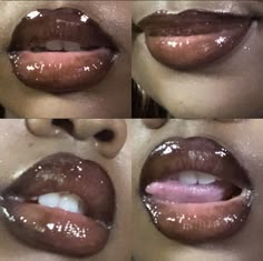 Lip Combos Pictures, Lip Combo With Black Lipliner, Black Girls Lip Combo, Lined Lips With Gloss Black Women, Kim Possible Lip Combo, Blue Lip Combo, Lip Combos For Two Toned Lips, Lipstick Combos Black Women, Lip Liner Combo Black Women