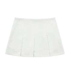 IFOMT Grey Wide Pleated Mini Shorts Skirts High Street Stripe American Retro Solid Vintage Blogger Sexy  Woman Stretch White Mini Skirt, Trendy Solid White Skirt, Trendy White Solid Color Skirt, White Trendy Mini Tennis Skirt, Trendy High Waist White Skirt, Trendy White Stretch Skort, White Solid Color Skirt, White High-waist Pleated Skirt, White Fitted Skirted Shorts