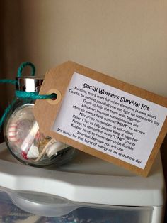 Social Worker's Survival Kit #survivalkit Staff Survival Kit, Survival Kit Ideas, Kit Gift Ideas, Retail Worker