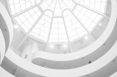 the inside of a large building with a skylight in it's center area