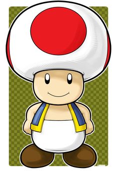 an image of a mushroom with a smile on it's face and hands behind his head