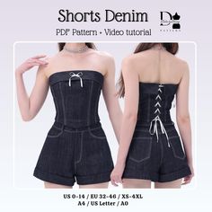 an advertisement for shorts denim with the image of a woman