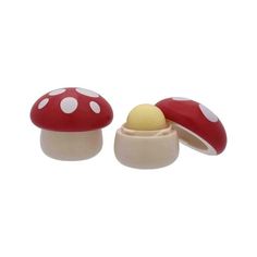 This cute, tiny mushroom shaped lip balm is strawberry scented and enriched with Vitamin E! It's tiny, so it's the perfect size to carry around in a purse or toss in a clutch. Each order contains one (1) lip balm. Mushroom Stuff, Scented Lip Balm, Strawberry Lip Balm, Alat Makeup, Tiny Mushroom, Whimsical Gifts, Arch Kit, Paper Source, Stuff I Need