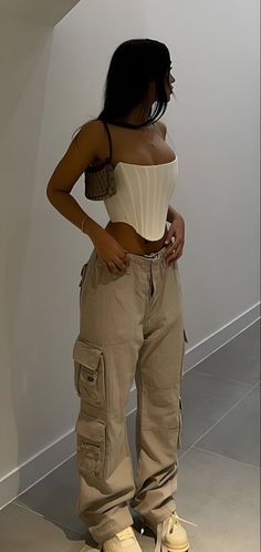 Yzk Outfits, Neutral Fits, Cute Going Out Outfits, Cargo Pants Outfit, Neue Outfits, Simple Trendy Outfits, Mode Inspo