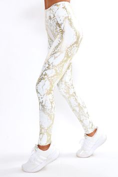 Fitness Leggings Snakeskin Metallic Print Full Length High Waistband Material: 75% Polyester, 25% Spandex Carbon 38 Leggings, Snake Leggings, Snake Print Leggings, Snakeskin Leggings, Carbon 38, Fitness Leggings, Metallic Prints, Womens Tie, Print Leggings