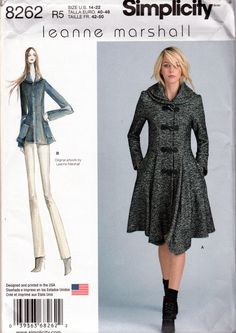 a woman's coat and dress sewing pattern