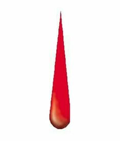 a drop of red liquid on a white background