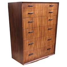 a large wooden dresser with five drawers