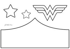 wonder woman logo with stars on top