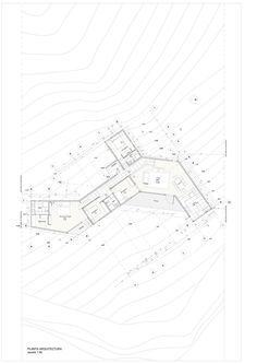 an architectural drawing shows the floor plan for a house with two levels and three floors