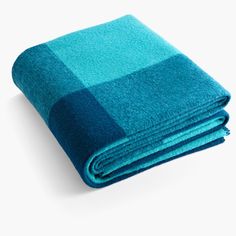 blue towels folded on top of each other