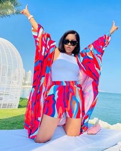 Honey Moon Outfit, Kimono Beach Outfit, Ankara Beach Wear, Beach Looks For Women, Beach Attire For Women, Beach Wear For Women, Moon Outfits, Stylish Business Outfits, Beach Outfit For Women