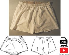 an image of shorts sewing pattern