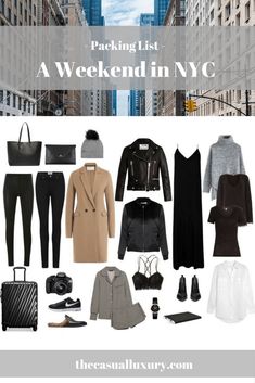 the packing list for a weekend in nyc