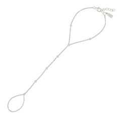 Complete your look with our Starlet Hand Chain! This unique piece features stunning gems that will add a touch of sparkle to your outfit. 14kt Gold Plated 3" Finger Loop 7" With 1.25" Extender Sterling Silver Delicate Chain Jewelry For Party, Sterling Silver Adjustable Chain Bracelet For Party, Adjustable Sterling Silver Chain Bracelet For Party, Dainty Crystal Jewelry With Chain, Adjustable Diamond Chain Bracelet For Parties, Dainty Crystal Chain Jewelry, Diamond Chain Bracelet With Adjustable Chain For Parties, Modern Jewelry With Delicate Chain For Party, Elegant Silver Chain Body Jewelry