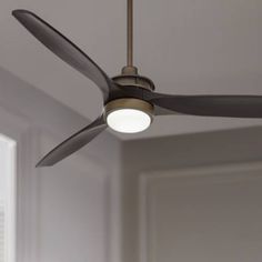 a ceiling fan with a light on it