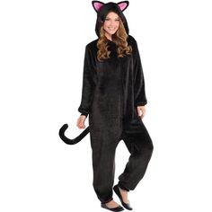 Cat One Piece, Cat Girl Costume, Pyjamas Onesie, Costumes Faciles, One Piece Costume, Cat Onesie, Onesie Costumes, Cat Halloween Costume