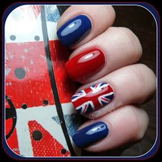 The Digit-al Dozen: New and Improved and 40 Great Nail Art Ideas Fly the Flag! Coronation Nails, Marathon Nails, Concert Nails, Shellac Nail Art