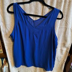 L V Neck Blue Blue V-neck Vest Top, Blue Cami Tank Top, Blue Sleeveless Vest Top, Blue Camisole Vest For Summer, Blue Tank Vest For Spring, Blue Tank Top For Spring, Black Bustier Top, Spagetti Strap, Cream Tank Top