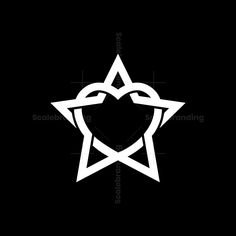 a white star on a black background with the word love written in it's center