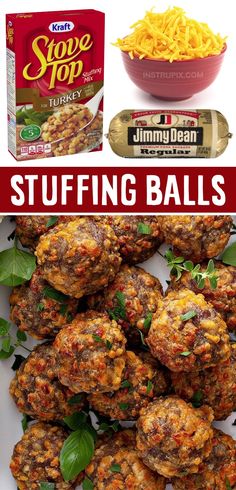 sausage stuffing balls are easy to make with 3 ingredients