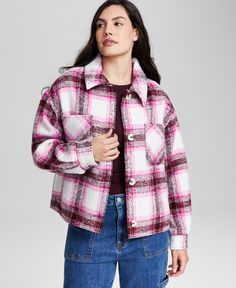 in stock Women's Coats & Jackets, Womens Plaid, Then And Now, Drop Shoulder, And Now, Pick Up, Coats Jackets, In Store, Shoe Accessories