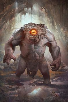 an image of a giant monster with glowing eyes