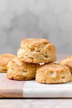 three biscuits stacked on top of each other