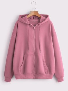 Preppy Sweatshirts, Pink Zip Up Hoodie, Trendy Hoodies, Pinterest Outfits, Cool Hoodies, Hooded Tops