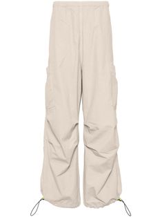 light beige cotton panelled design logo patch to the rear elasticated waistband wide leg two side inset pockets two side cargo pockets rear flap pocket drawstring hem Beige Cargo Pants, Beige Pants, Versace Outfit, Fantasy Gowns, Airport Fashion, Sweaters Knitwear, Kpop Outfits, Fit Inspo, Wide Leg Trousers