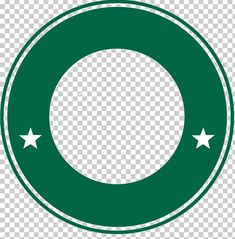 a green circle with white stars on the bottom, and an oval in the middle