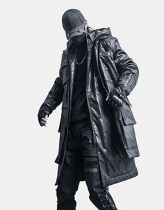 Design: Techwear, Ninja Techwear, Cyberpunk, Military, Futuristic Breathable materials: This techwear jacket made of polyester, cotton and spandex can be worn all year round. Suitable for men and women Machine washable: 30 °C (86 °F) FREE worldwide shipping This hypebeast parka assures a style at the forefront of fashion in all circumstances. This jacket has a hood with faux fur and side flap pockets. The inside of the coat is lightly quilted for optimal comfort. A highly functional urban outfit Dystopian Fashion Male, Black Long Jacket, Techwear Ninja, Casual Techwear, Male Jacket, Techwear Cyberpunk, Techwear Outfits, Cyberpunk Fashion