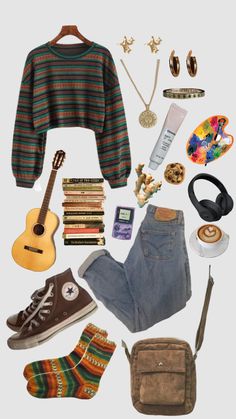 Van Style Outfits, Cute Wardrobe Ideas, It Outfits Movie Inspired, Winter Outfits Board, Coggetacore Outfit, Alt Hiking Outfit, Gender Neutral Aesthetic Outfits, Retrocore Aesthetic Outfits, Arty Aesthetic Outfits