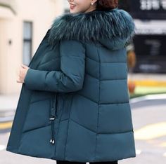 Winter Padded Hooded Plus Size Women Coats Jackets Wool Coat