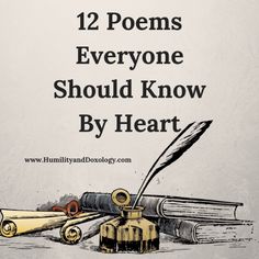 an old book with the title 12 poem's everyone should know by heart