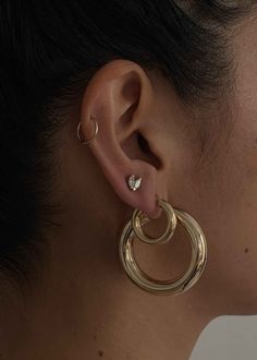 Overstated hoops dress up any look. Luxuriously weighted—but won't weigh you down.Style with a classic herringbone chain. Hinged back closure. 14k solid gold—always Hollow Weight: 3.3g per earring Inner diameter: 26mm Total diameter: 39mm Thickness: 6.5mm Hoop Care: Handle gently to prevent dents, as our hoops are delicate and cannot be easily repaired. Hoop Dress, Diamond Crown Ring, Micro Pave Ring, Fall Rings, Marquise Diamond Ring, Pearl Drop Necklace, Statement Hoop Earrings, Gold Baroque, Oval Locket